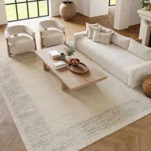 Nourison Santa Cruz Monochromatic Area Rug, Modern Bordered Textured Indoor Carpet, Monochromatic Area Rugs