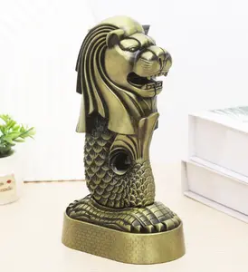 Perssia MerlionLegacy™ Bronze Alloy Metal Sculpture - Singapore Landmark Souvenir, Table Ornaments, Home Decor, Room Decor Statue
