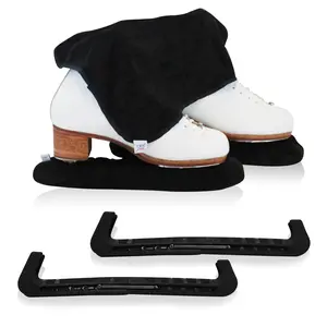 CRS Cross Skate Guards, Soakers and Towel Gift Set - Ice Skating Guards and Soft Skate Blade Covers for Figure Skating or Hockey