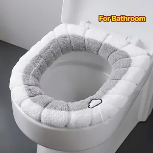 4pc Universal Toilet Seat Cushion, Non-Stick, Cute, Warm, Portable, All-Season Use