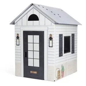 MakeItCute Modern Farmhouse Indoor Playhouse for Toddlers and Kids, Aesthetic Play Equipment for Imaginative Play, Screen-free Pretend House for Birthdays and Holidays