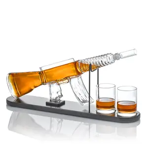 CRAFTGEN Whiskey Decanter Set 800ml with Glasses - Gift Ideas for Men Dad Boyfriend Husband