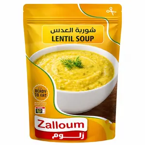 Zalloum All Natural Lentil Soup | Ready to Eat in Minutes | No Preservatives No Additives | Authentic Mediterranean Food | 350g | 1/2/6 Pack