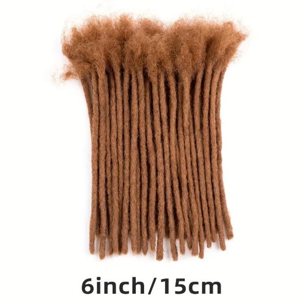 Colored Human Hair Dreadlock Extensions | 0.6cm Width Fully Handmade Locs for Men & Women | Can Be Dyed, Bleached & Curled | Perfect for Halloween, Christmas & Daily Looks