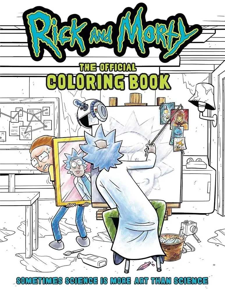 Official Rick & Morty Interdimensional Themed Coloring Book - Character-Focused Pages, Artistic Illustrations, Creative Expression Tool (Based on "Sometimes Science is More Art Than Science" Concept)