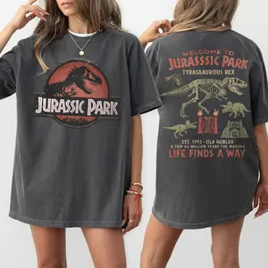 Vintage Jurassic Park Shirt, 90s Dino T-Shirt, Jurassic World Logo Tee,  Graphic Shirt, Disneyland Adventure, Retro Movie Tee