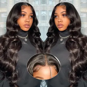 Bling Hair Body Wave 6x4 Glueless Wig Human Hair Ready To Wear Pre Plucked Pre Cut 5x5 Hd Lace Closure Wig 30 32inch Human Hair Wigs For Women