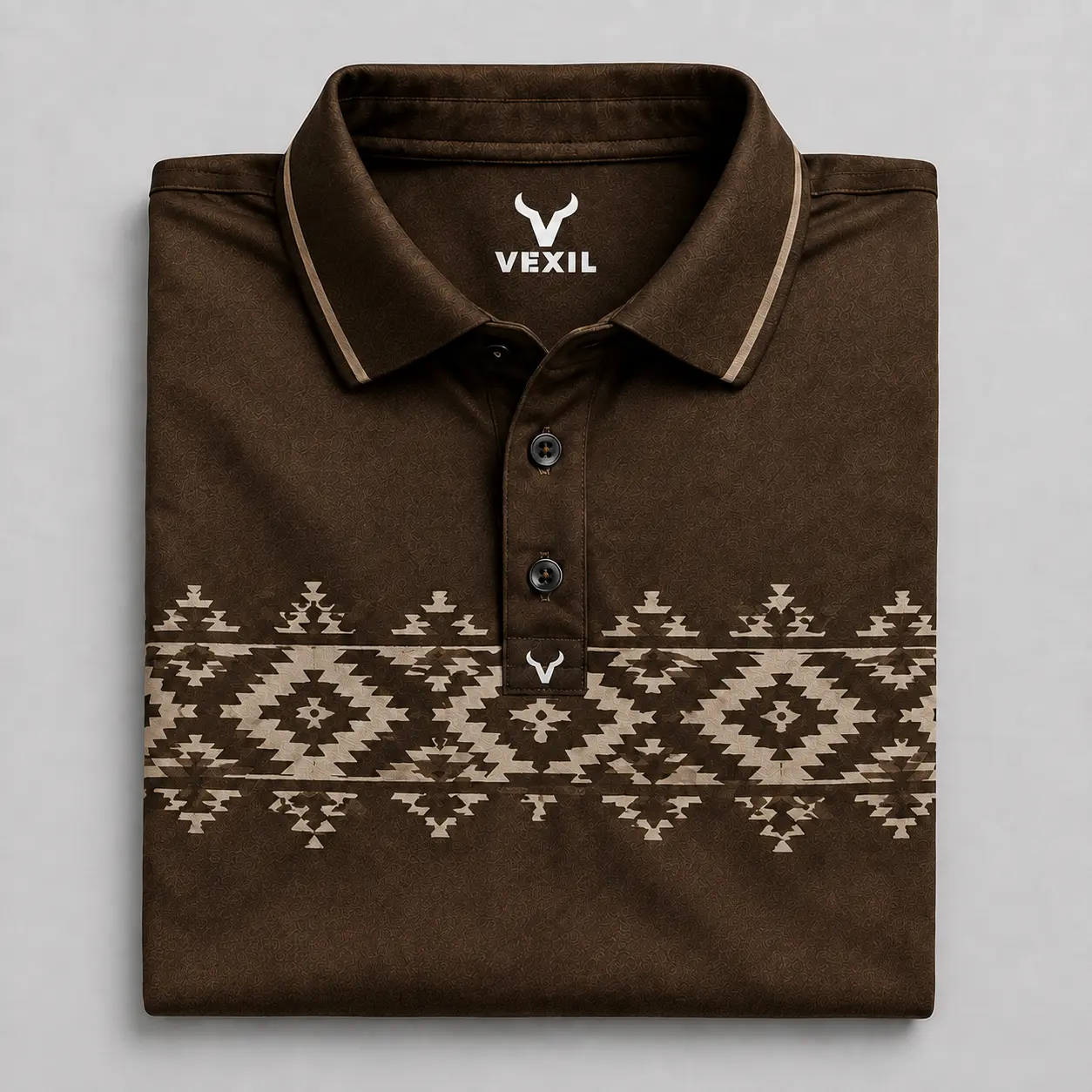 Vexil Brand - Polo - Brown Classic Aztec