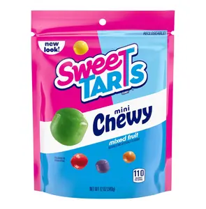 SweeTARTS Mini Chewy Candy, Mixed Fruit Flavors (Cherry, Grape, Lemon, Apple & Orange), Sweet & Tart Chewy Candy, 12 oz Bag