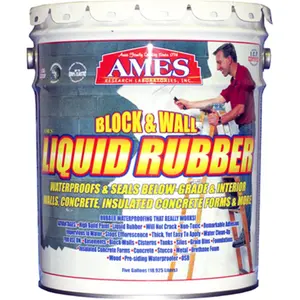 Ames Research Laboratories BWRF5 Water Base Block & Wall Liquid Rubber Coating - 5 Gallon- White