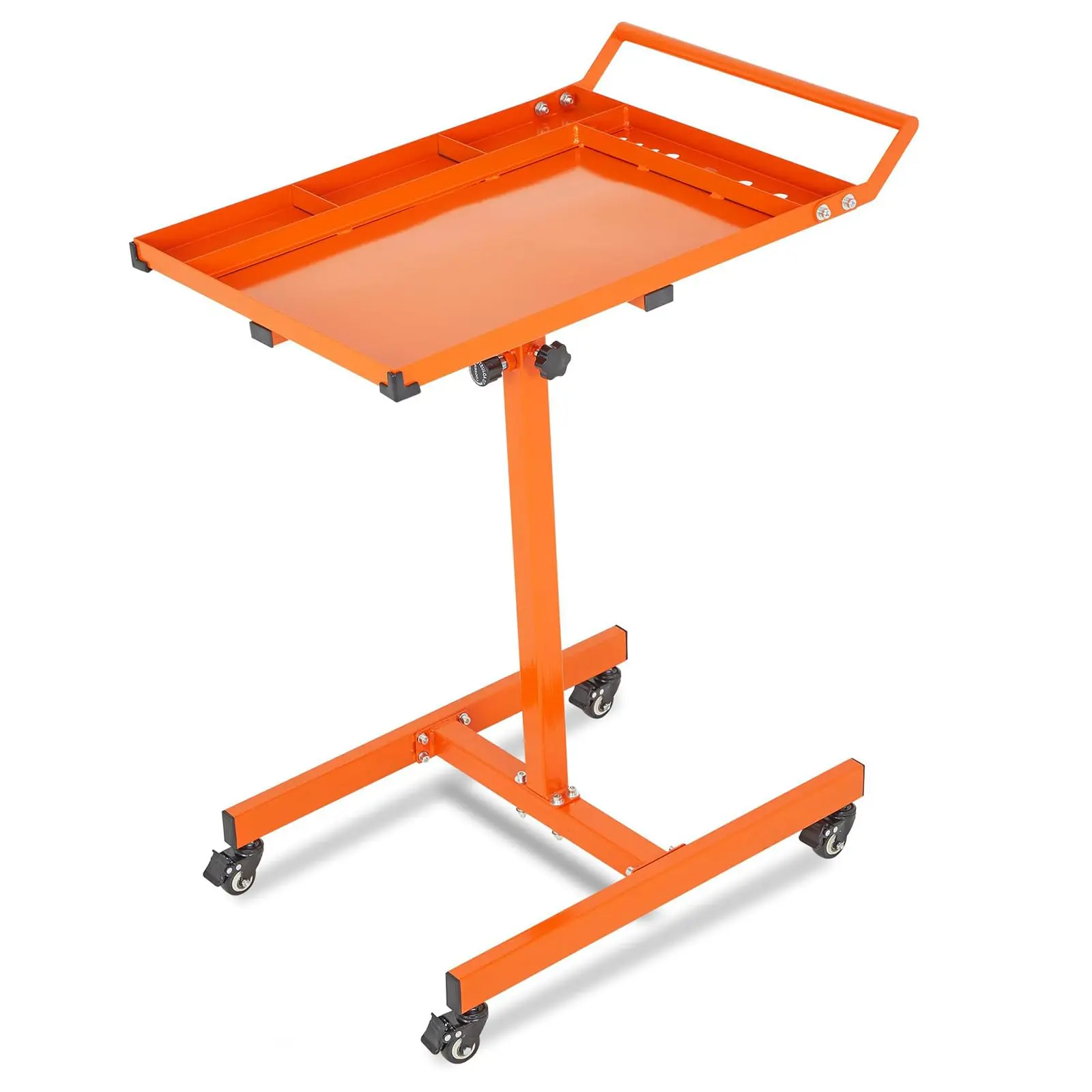 GarveeOrange Mobile Tool Stand No Drawer Rolling Work Table Portable Repair Tool Cart Mobile Workbench With Wheels Garage Workshop Service Cart Heavy‑Duty Tool Trolley Mechanic Work Station for Auto Repair Workshop Maintenance Use