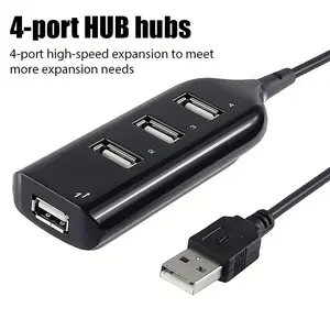 4 Port USB HUB with Fast Charging and Power Delivery, Dual USB-C to USB-A/c Ports, 5w+5w PD, 5v/3a Quick Charge, High-Speed USB HUB for PC/laptop