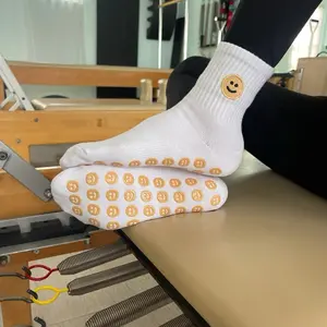 Happy face pilates grip socks