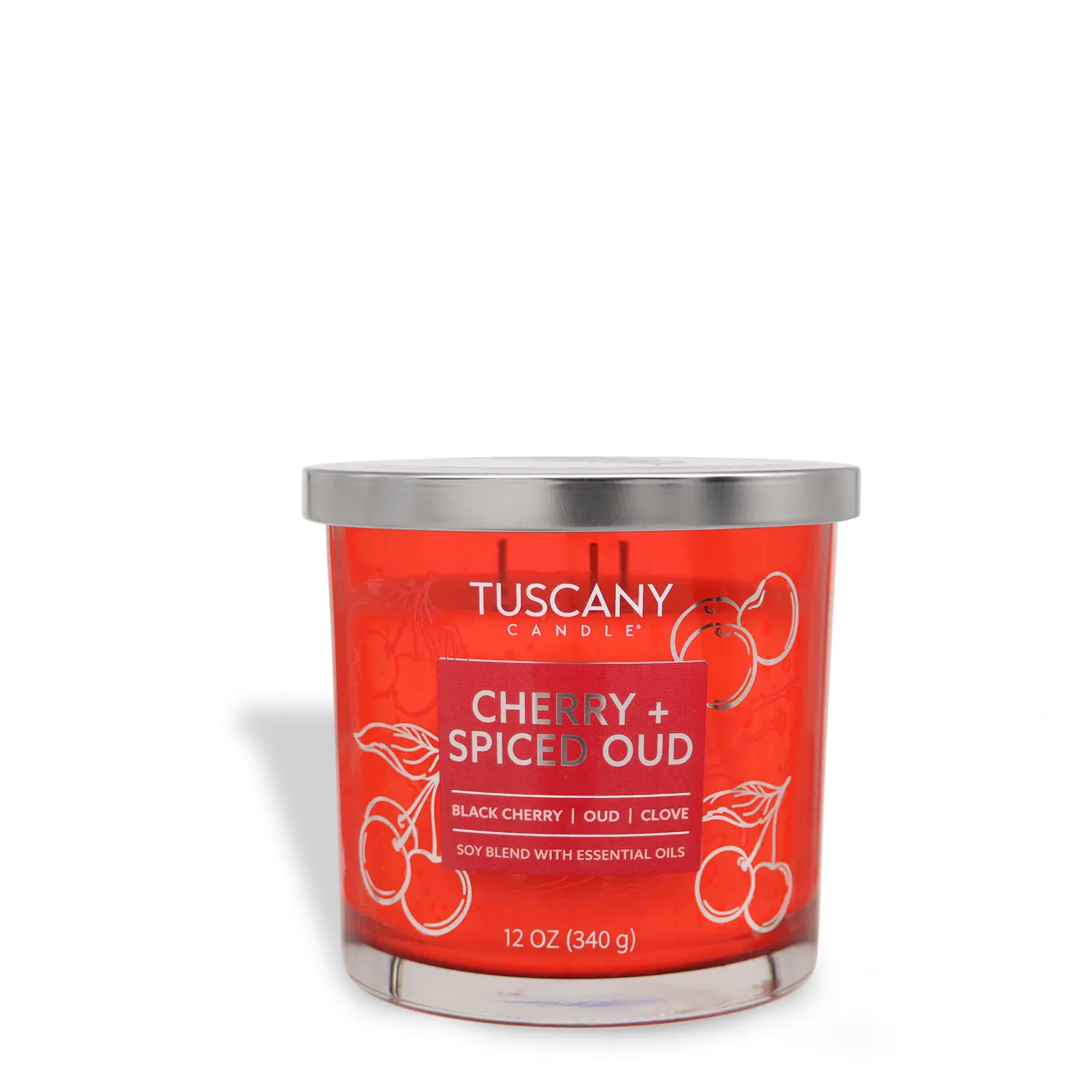 Cherry + Spiced Oud: Black Cherry Scented Jar Candle (12 oz) — Painters' Palette Collection