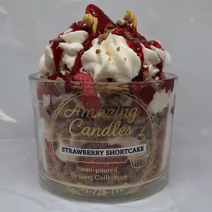 Amazing Candles Strawberry Shortcake Candle - Deliciously Scentsy with Strawberry and Shortcake Fragrance