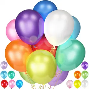 120Pcs Balloons Assorted Colors,12 Inch Latex Party Balloon for Birthday Party, Light Multi Color Ballons Rainbow Balloons for Wedding Shower Supplies.(Assorted)