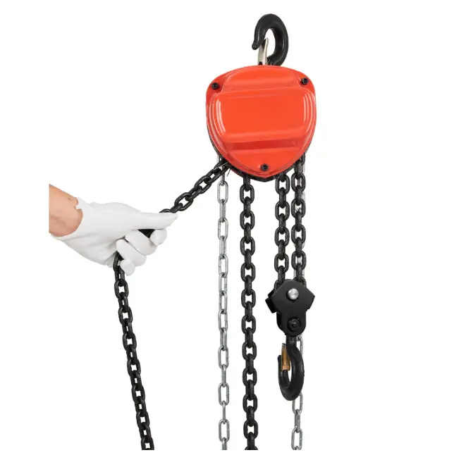 Heavy Duty 3 Ton Manual Chain Hoist - 6600 lbs Capacity G80 Alloy Steel Chain Block with 10 FT Lift Height, 343N Hand Pull Force & Dual Pawl Brake for Garage, Warehouse & Factory (Orange)
