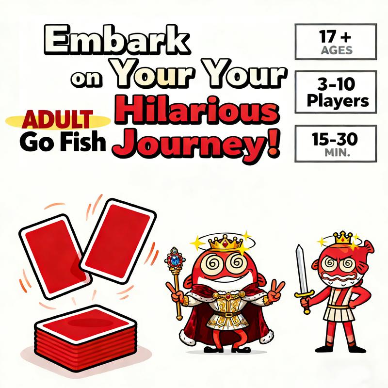 Adult Fishing Game 91 Cards | 2026 New Gameplay Version – New Theme Party Card Game for Night Parties – The Grown Up Go Fish Card Game You've Always Wanted | Hilarious Party Game for Grown Ups | 20 Unique Pairs, 10 Special Skill/Trap Cards
