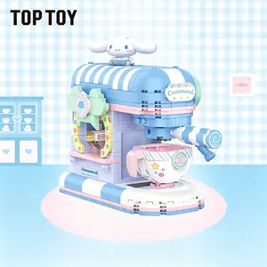 TOPTOY SR Family Pink Dream Home Series Kuromi & My Melody Building Blocks. Cute exquisite desktop decor, fun to assemble. Perfect daily ornament, sweet holiday and birthday gifts for SR lovers and friends. summerwins