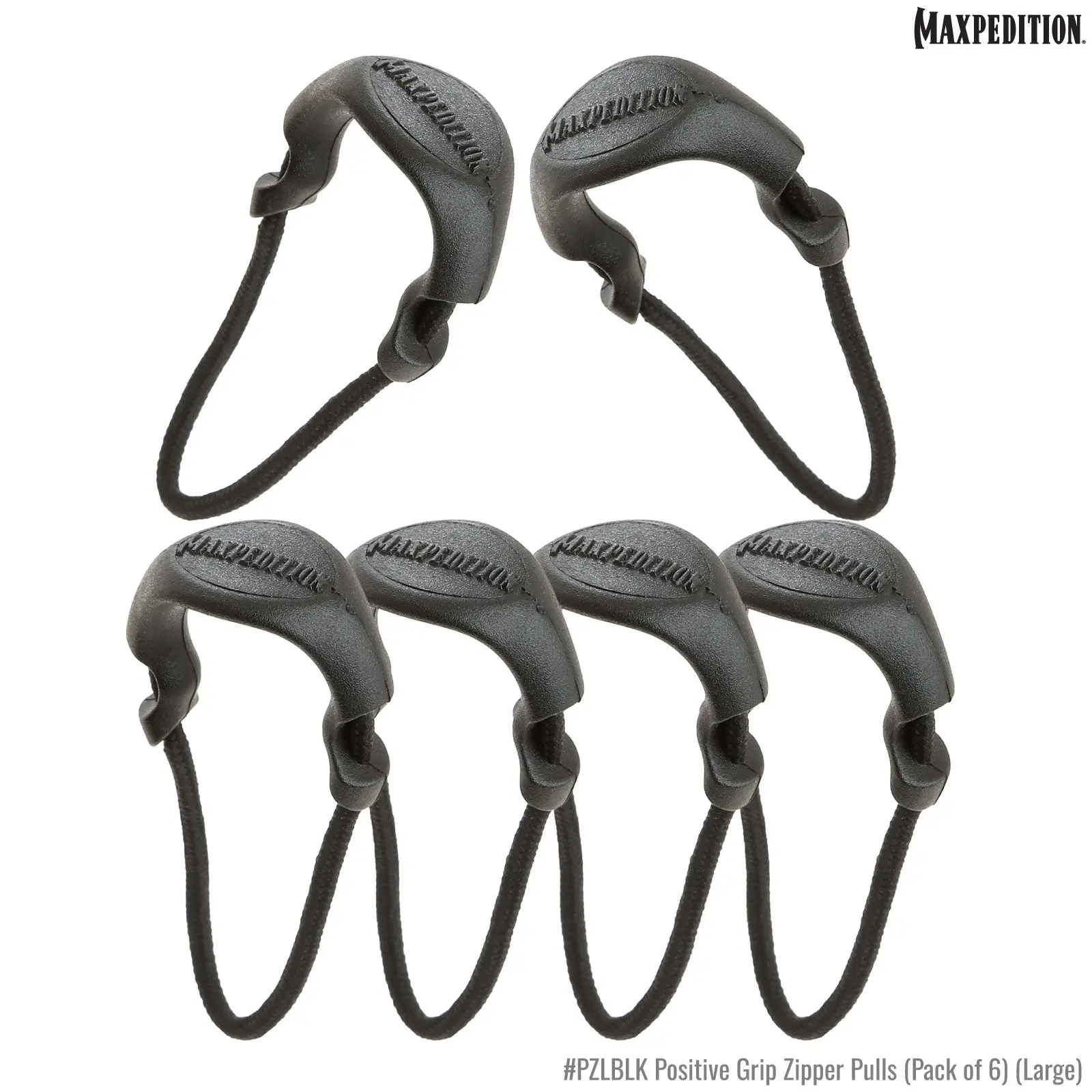 PZL Positive Grip Zipper Pulls (Pack of 6) (Large)
