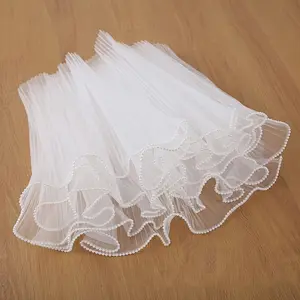 Valentine's Day Floral Decorations, 4 Yard Long Pleated Wavy Bouquet Wrapping Mesh, Transparent Flower Packaging Material, Floral Appliques