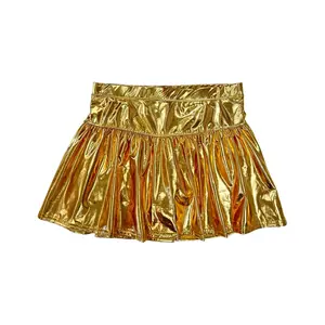 Metallic Gold Skort