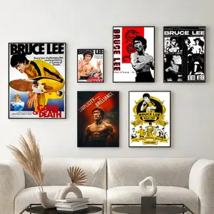 Celebrity Bruce Lee Poster High Definition Poster – Self-Adhesive & Waterproof Wall Decor for Home Hotel Apartment Living Room Bedroom & Hallway Ideal Gift