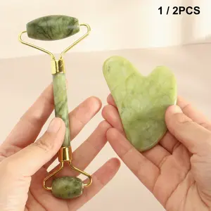 Gua Sha Facial Tools Set, Jade Guasha Tool for Face & Eye, Reduce Puffiness & Sculpt Jawline, Women Skincare Essentials