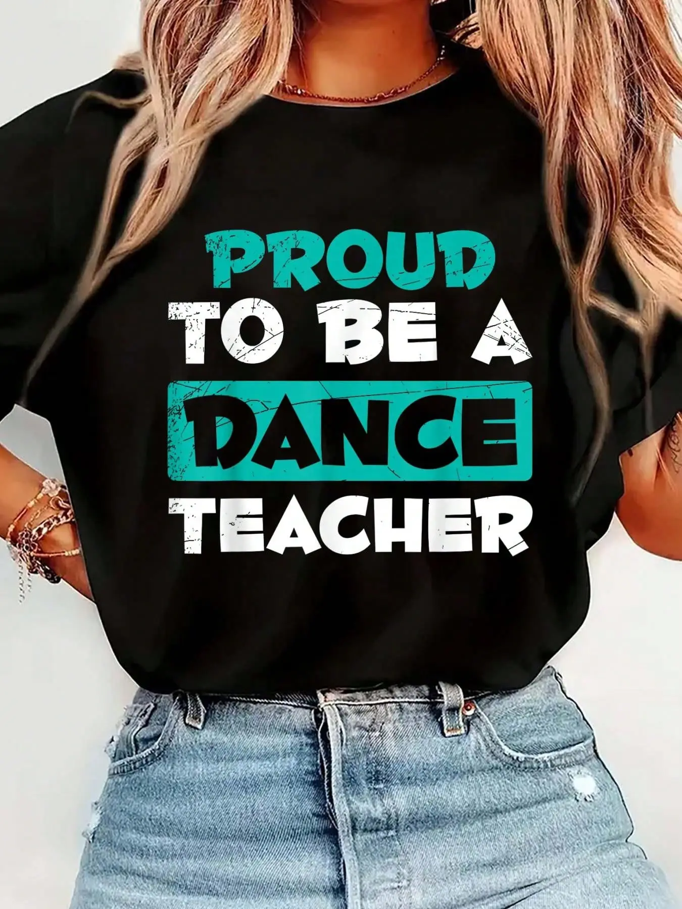 100% pure cotton Proud Dance Instructor Choreographer Dance Teacher T-Shirt printed t-shirts for women