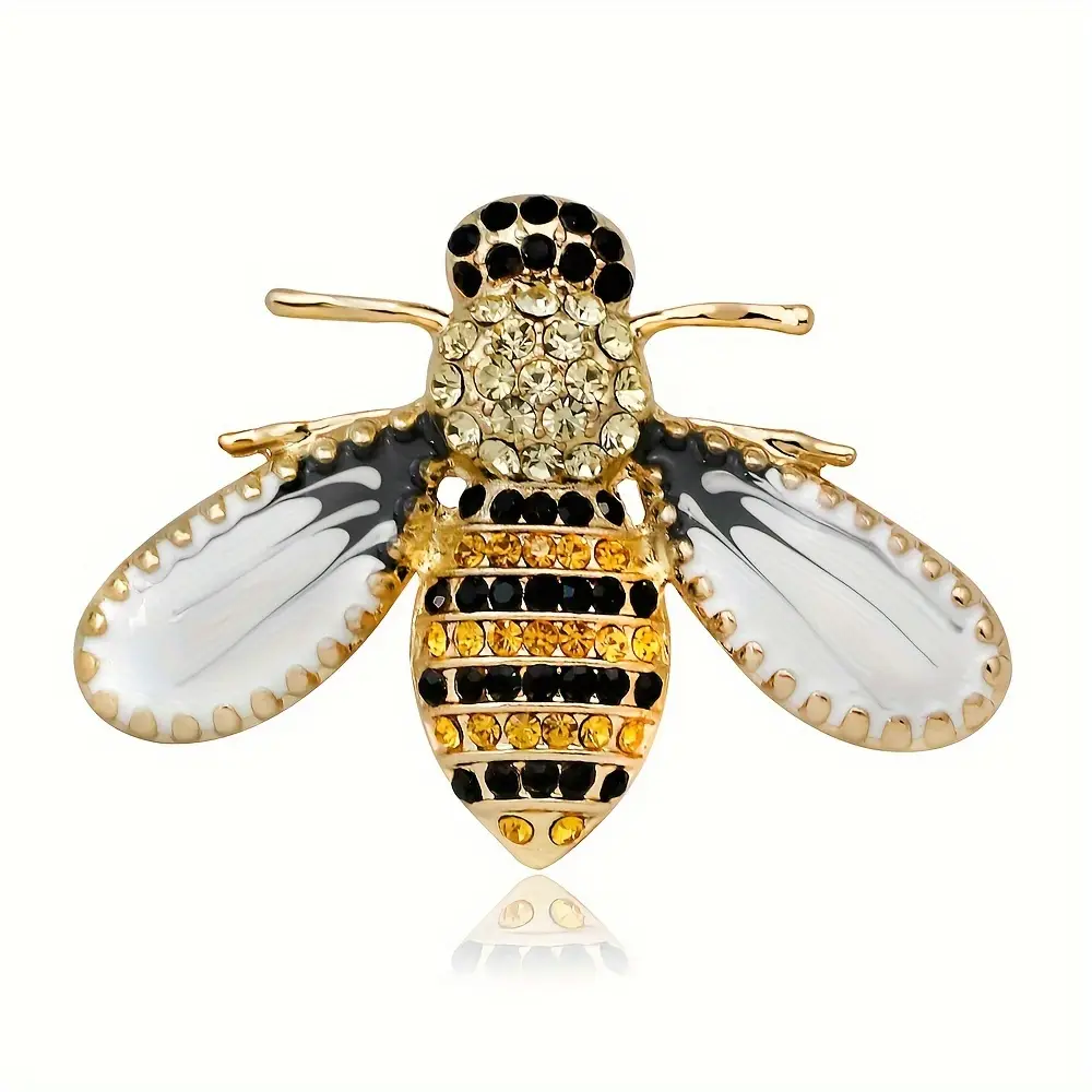 Elegant Rhinestone Enamel Bee Brooch – Cute Animal Brooch Pin For Women – Party And Everyday Accessory, Middle Eastern Series Magnetic Colorful Headsc