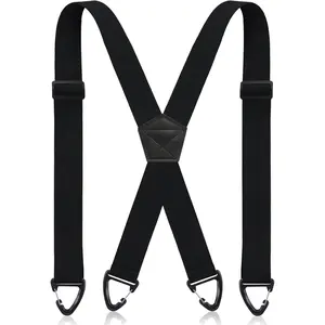 X Back Hidden Suspenders – 1.5 Inches Heavy Duty Under Clothing Work Suspenders for Men & Women