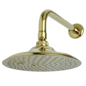 Victorian 8 in. Shower Head with 12 in. Shower Arm, Polished Brass