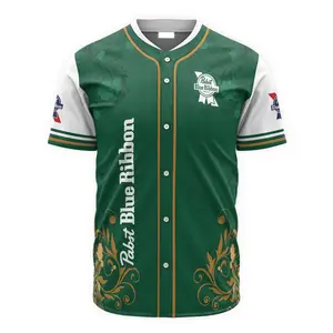 Saint Patrick's Day Leprechaun Pabst Blue Ribbon Baseball Jersey - Pabst Blue Ribbon Jersey Shirt For Men Women, PBR Beer Shirt