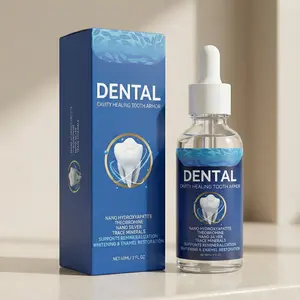 Fluoride-Free Tooth Armor Liquid Drops Nano Hydroxyapatite Theobromine Zinc Oxide All-in-One Enamel Repair Remineralization Cavity Healing Teeth Whitening Fresh Breath Oral Care for Sensitive Teeth 2oz - Daily, Brush