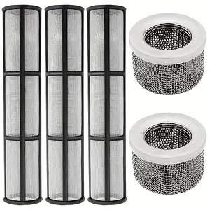 5-Piece Spray Gun Filter Set, Includes 2 Sprayer Pumps and 3 Core Filters, Compatible with Graco 695 795 1095 1595 3900 5900 7900