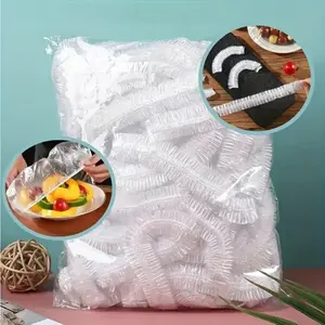 Disposable Thick Sturdy Plastic White Cling Film Sheets (200/300 Pcs) – Fresh-Keeping Food Wrap for Snacks, Fruits, Veggies, Easy Storage & Durable Use
