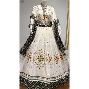 Pure Jam Cotton Chaniya Choli with Aari Work | Navratri Special – The Enhanced Beauty