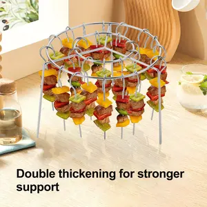 2 Counts Air Fryer Rack Round, High-Temp Safe Stainless Steel Without Coating for Kebabs