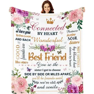 Birthday Gifts, Gifts for   Women, Bestie Gifts Ideas for Women, Friendship Gifts Blanket for Bestie, BFF,   Throw Blanket 60"X50"