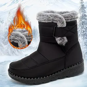 Women's Winter Snow Boots, Lined Warm Booties, Winter Outdoors Boots casual sporty