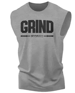 139. Grind Workout Funny Muscle Tank Top for Men