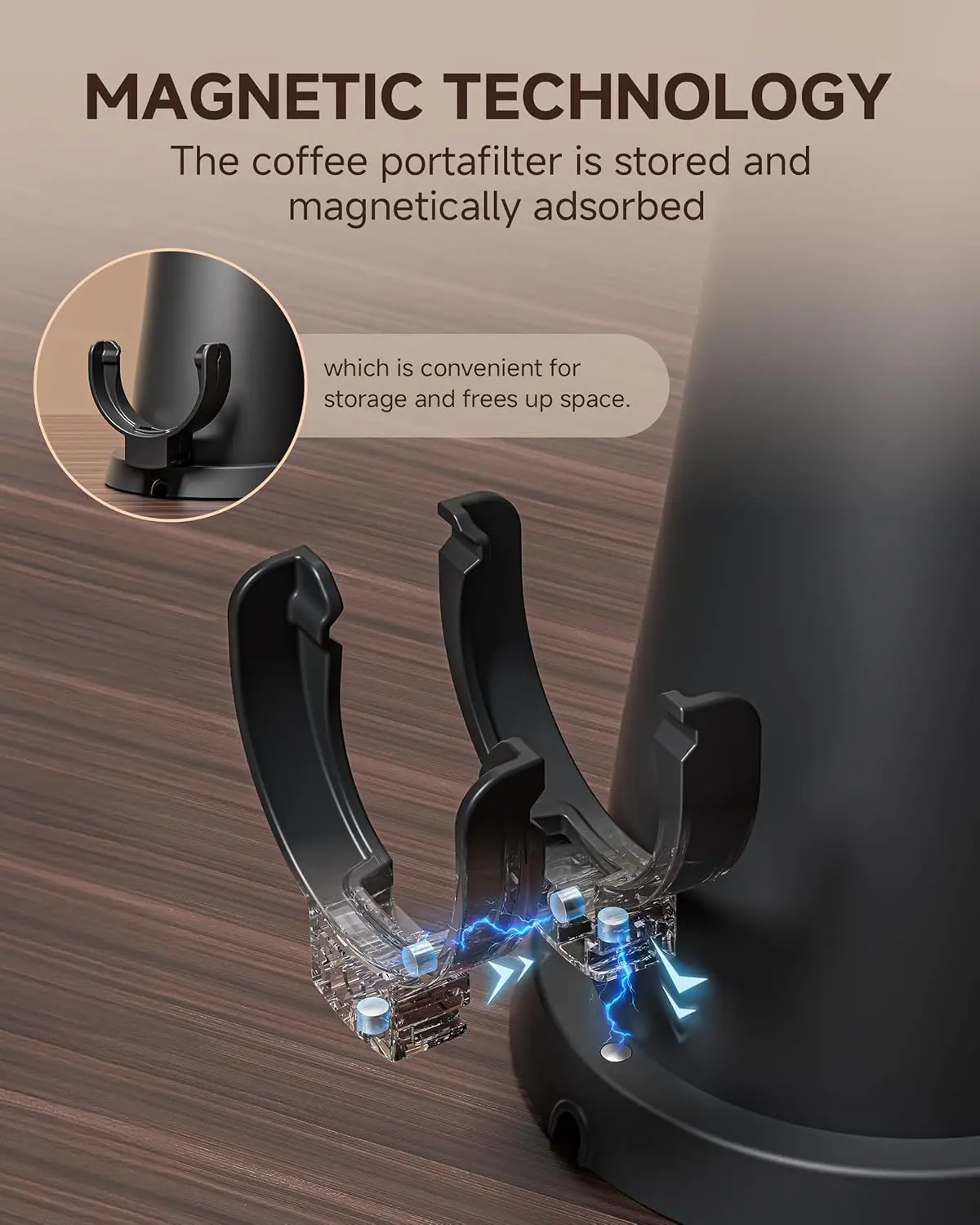 AMZCHEF 8306A Coffee Grinder with 75 Settings & 40mm Burrs | Anti