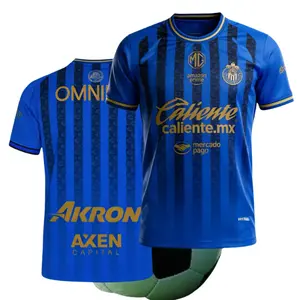 Chivas De Guadalajara Blue Away Jersey – Lightweight Short Sleeve Soccer Shirt, Breathable Mexico Fan Apparel