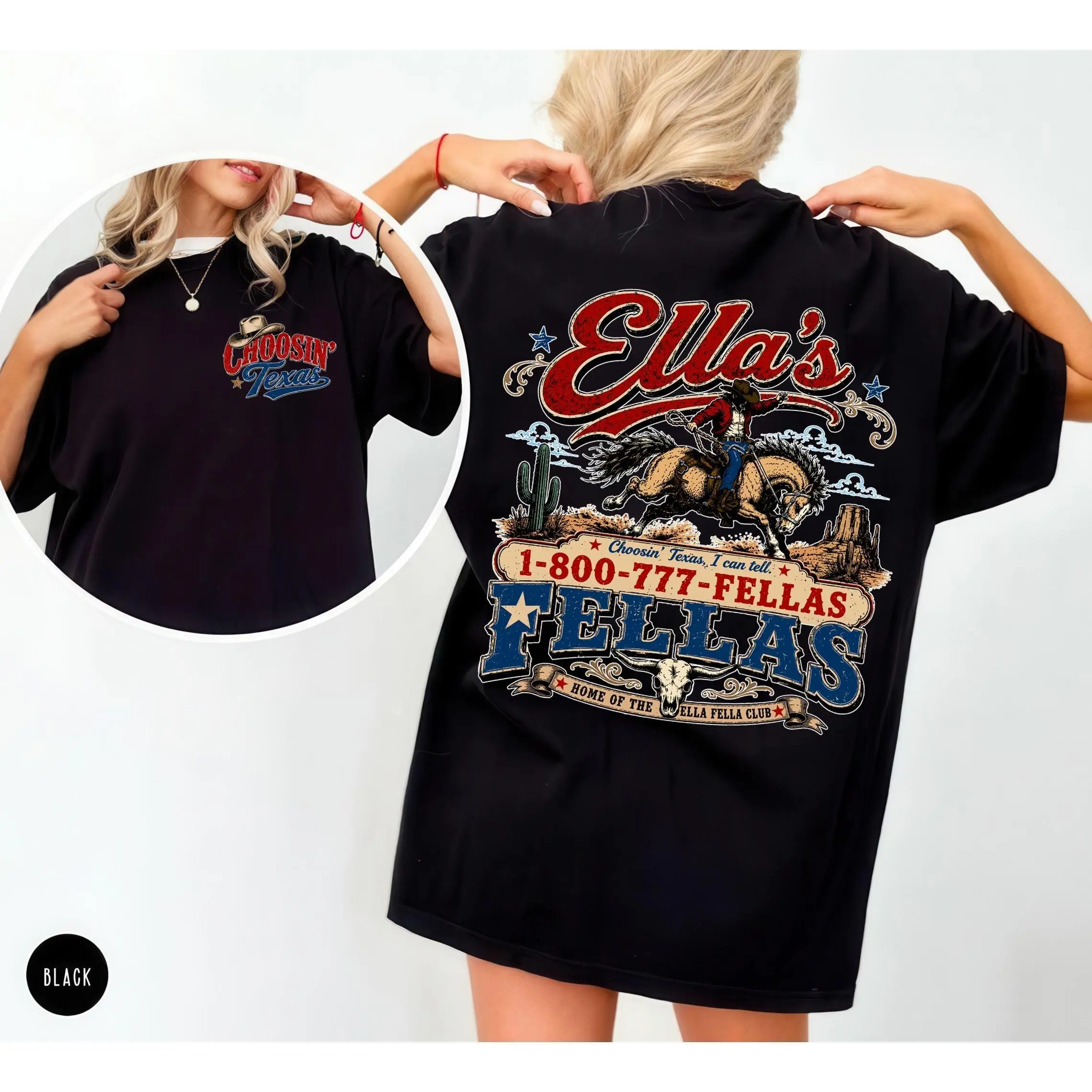 Western Rodeo Tee, Vintage Cowgirl Concert Shirt, Southern Country Graphic Oversized Tee Womenswear Top