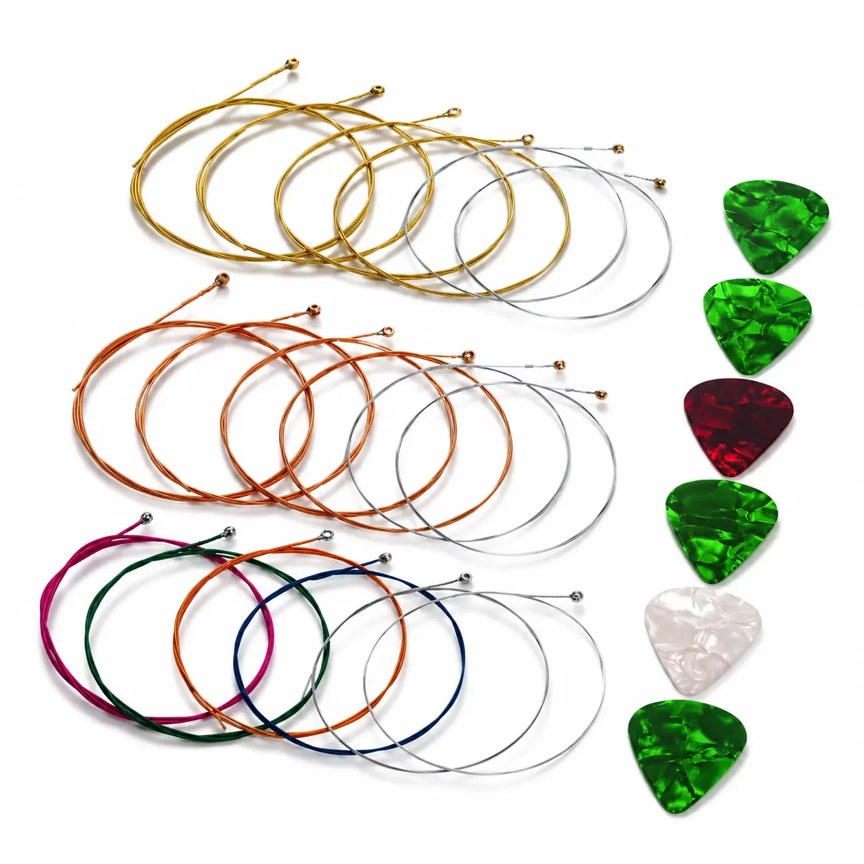 3 sets of acoustic guitar steel string replacement sets—high-quality guitar strings designed specifically for beginners and performers