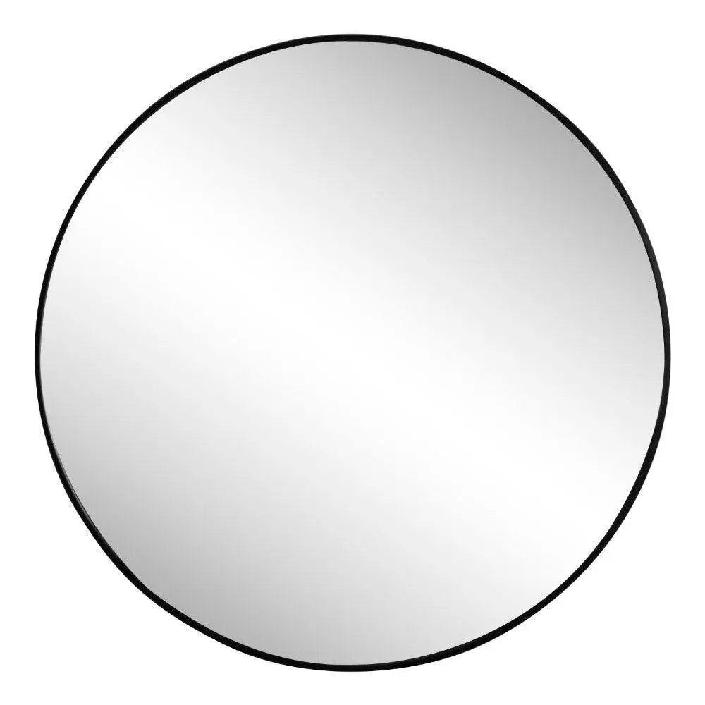 Eclipse Circle Aluminum Alloy Framed Wall Mounted Mirror