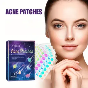 EELHOE Colorful Hydrocolloid Acne Patch, Facial Skin Freckle Pimple Comedo Acne Cover Patch, Clean Pores Acne Patches, With Tea Tree And Green Algae, Gentle Blemish Covering Care Patches - Invisible Pimple Patches For All Skin Types