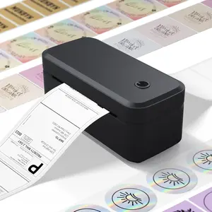 Marklife 4x6-inch portable thermal logistics label printer, Bluetooth label printer. Suitable for printing logistics labels, custom labels and small businesses. Compatible with Apple, Android, Windows and Linux. Equipped with 20 sheets of printing paper.