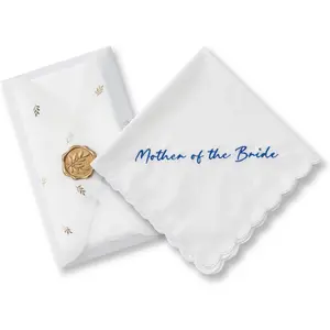 Wedding Gifts: Mother & Father of the Bride Handkerchiefs, Something Blue