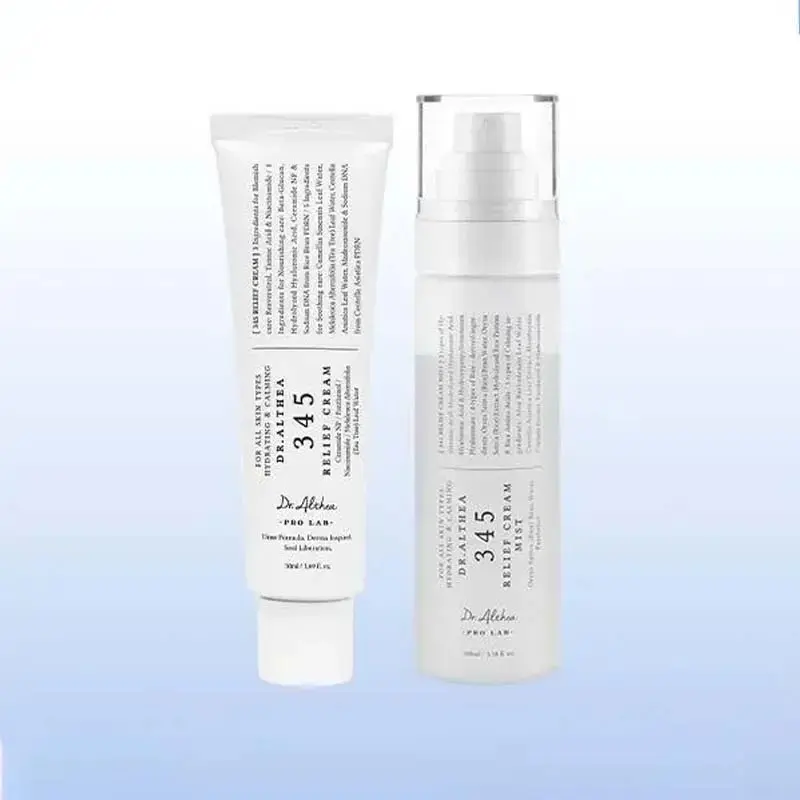 Dr.Althea 345 Relief Cream & Mist Duo - Dual-Layer Cream Mist to Lock In Moisture Soothing Cream for Deep Hydration and Moisture Balance Calming Daily Moisturizer